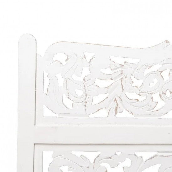 Hand Carved Mandala Wall Mount Wood Bed Headboard by Crafted Fashions