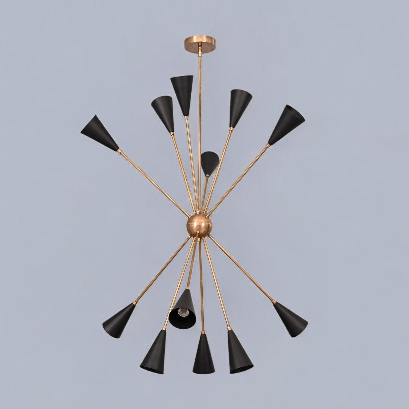 1950's Spore Chandelier: Italian Mid-Century Starburst Design