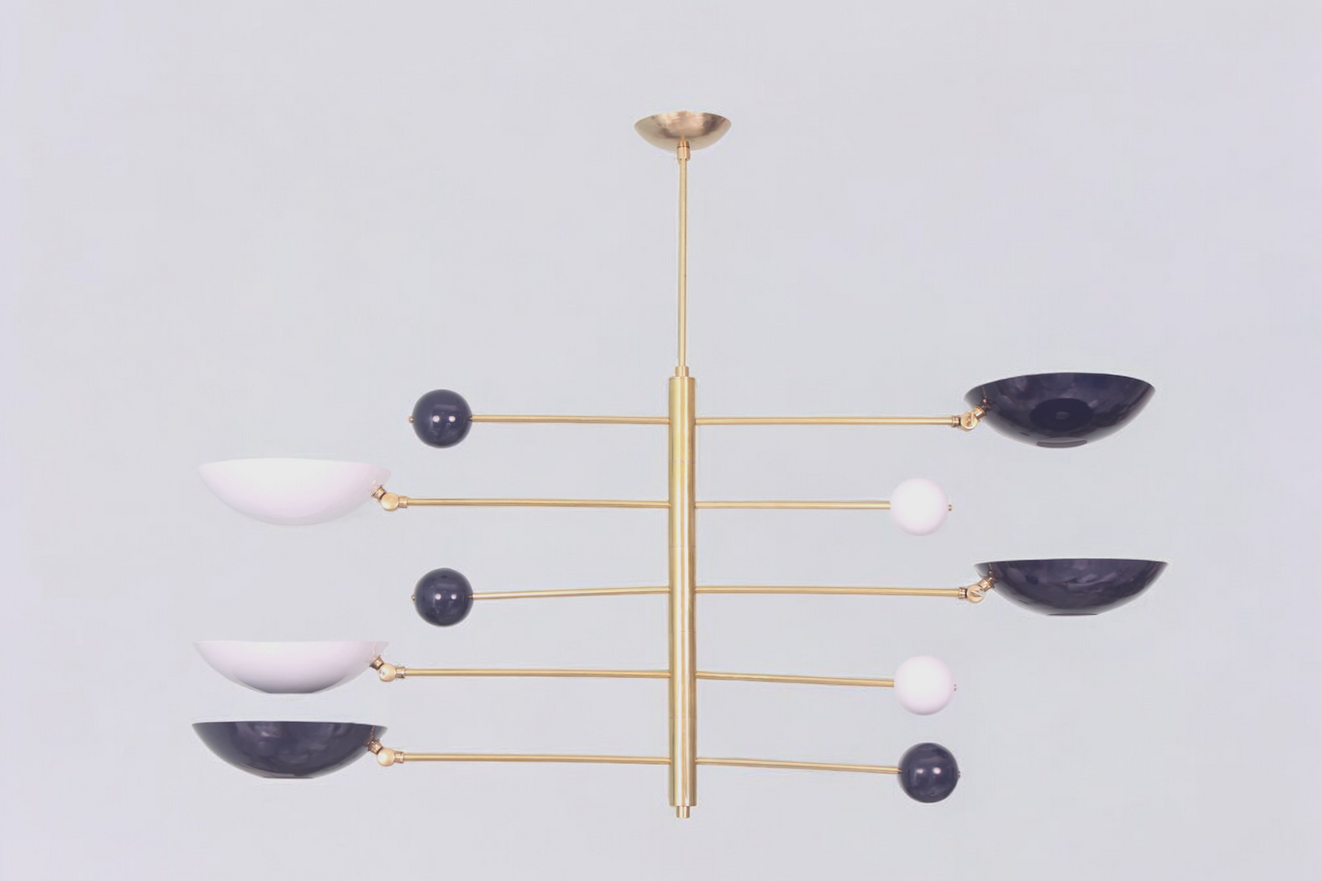 Elevate your space with a 5-Light Raw Brass Sputnik