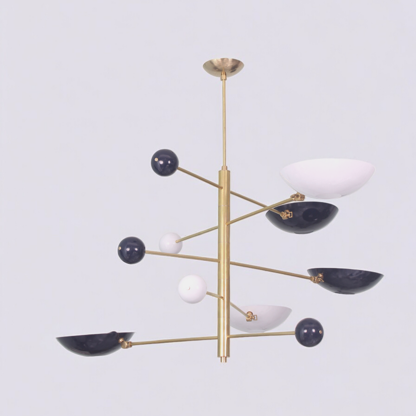 Elevate your space with a 5-Light Raw Brass Sputnik