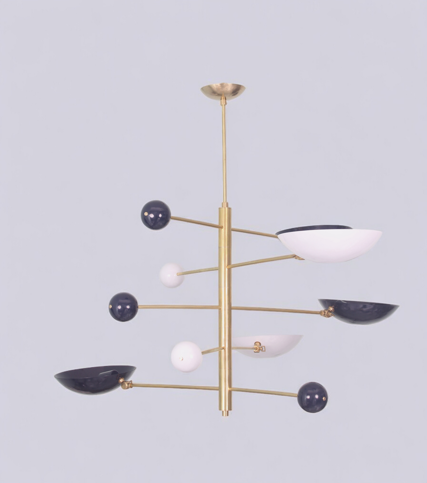 Elevate your space with a 5-Light Raw Brass Sputnik