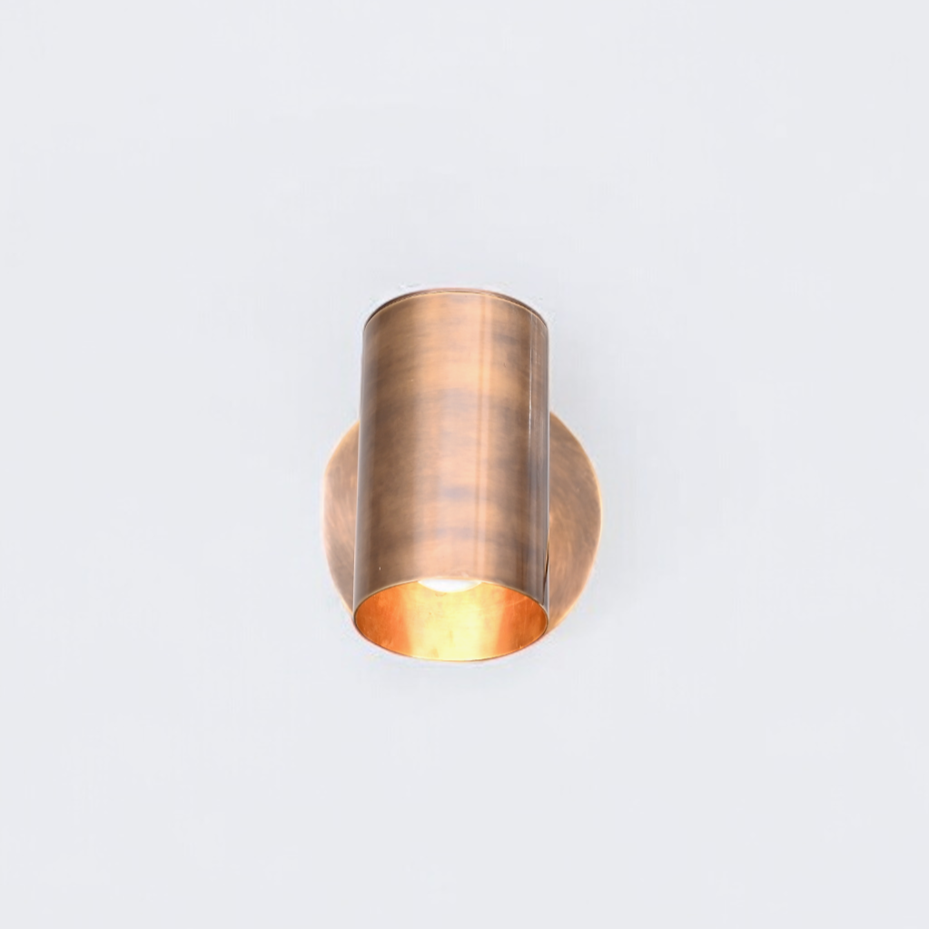 1-Light Mid-Century Wall Sconce - Raw Brass - Adds modern and vintage charm