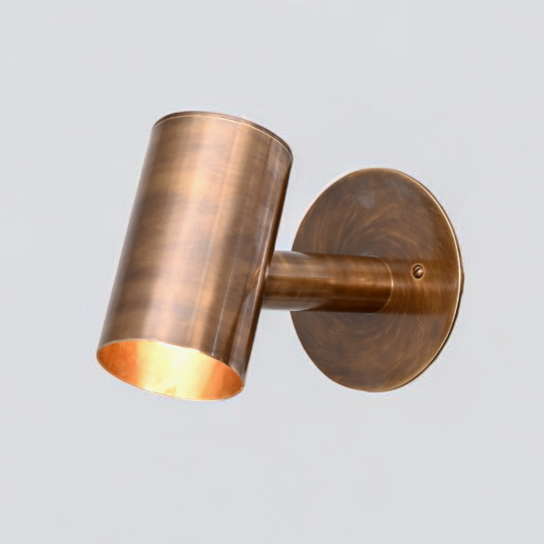 1-Light Mid-Century Wall Sconce - Raw Brass - Adds modern and vintage charm