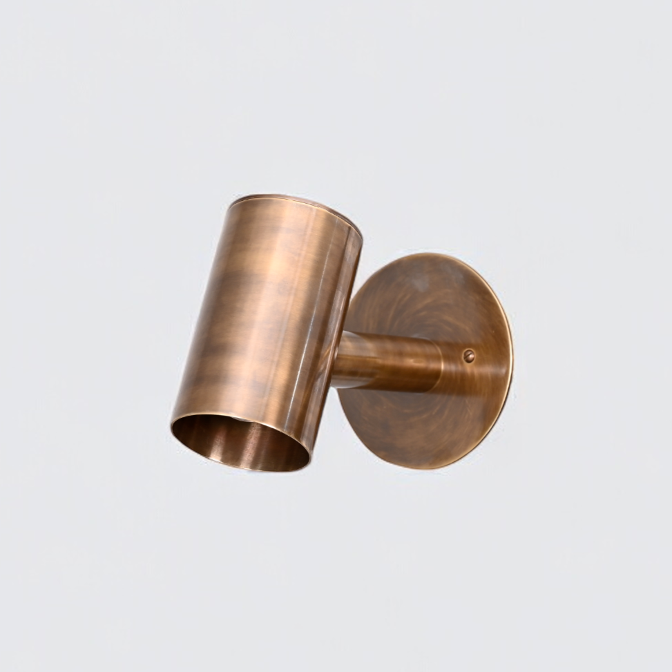 1-Light Mid-Century Wall Sconce - Raw Brass - Adds modern and vintage charm