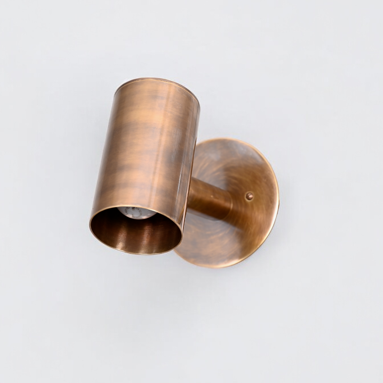 1-Light Mid-Century Wall Sconce - Raw Brass - Adds modern and vintage charm