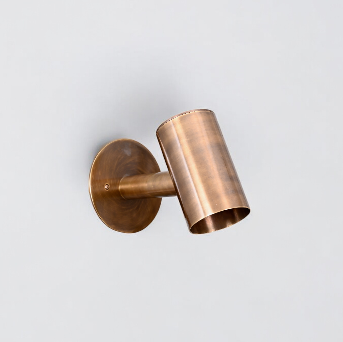 1-Light Mid-Century Wall Sconce - Raw Brass - Adds modern and vintage charm