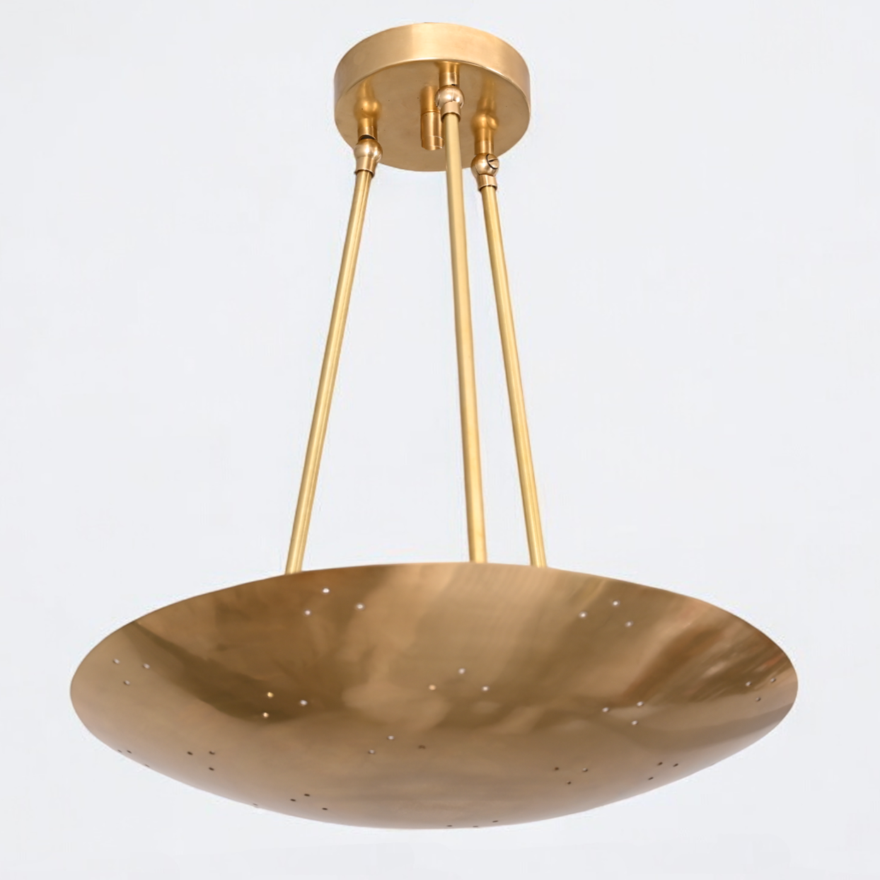 3-light dome brass sputnik chandelier with modern, luxurious design