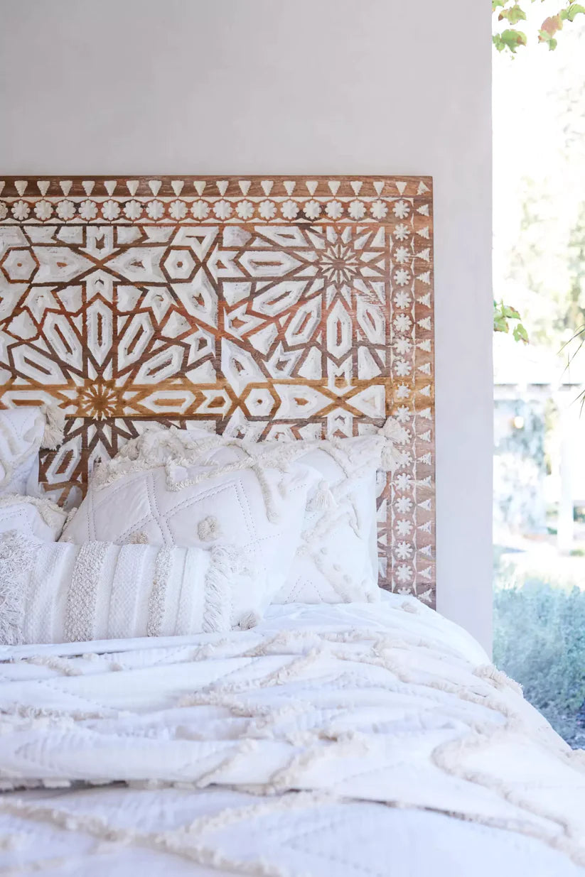 Bed Frame Room-anchoring Piece Carving Traditional Styles Handcrafted