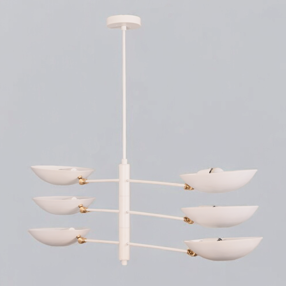6 Shade Chandelier offers elegant design and ample ambient lighting for any room