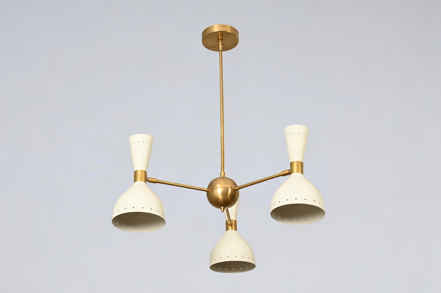 3-Arms, 6-Lights Brass Sputnik Chandelier – Bright, timeless design