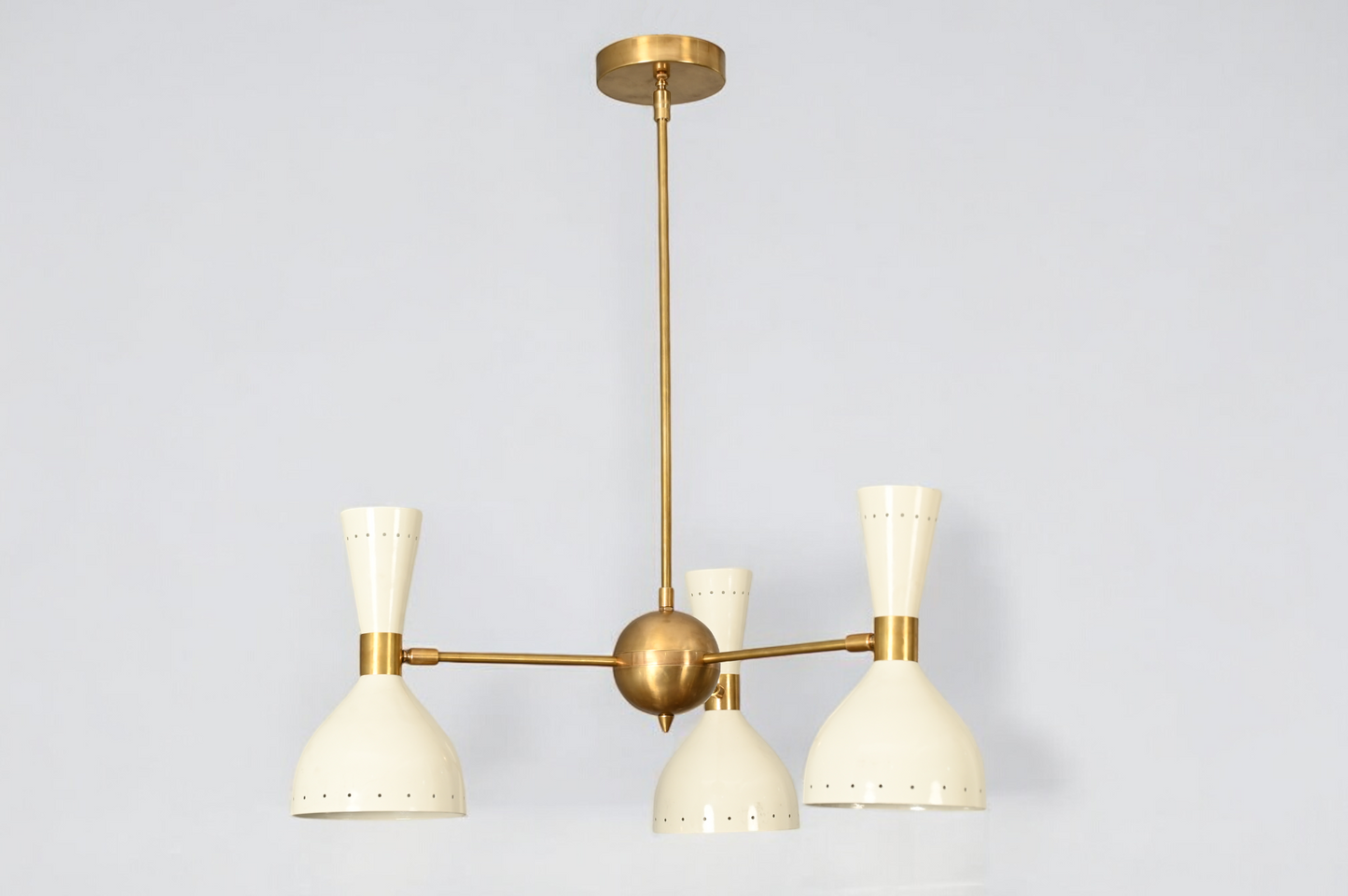 3-Arms, 6-Lights Brass Sputnik Chandelier – Bright, timeless design