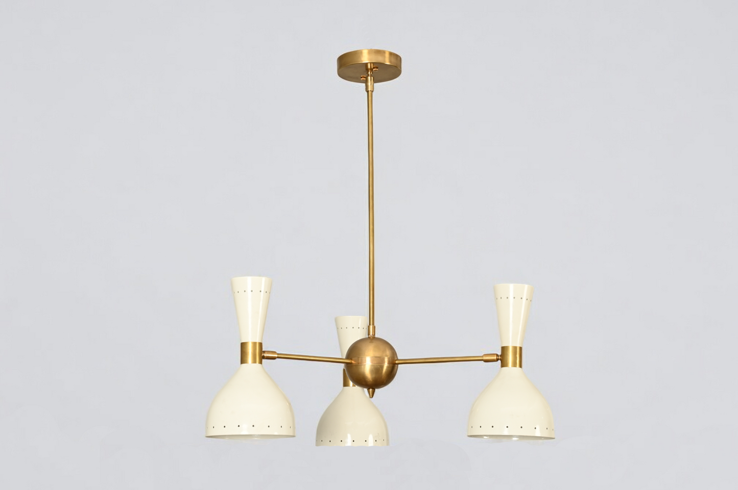 3-Arms, 6-Lights Brass Sputnik Chandelier – Bright, timeless design