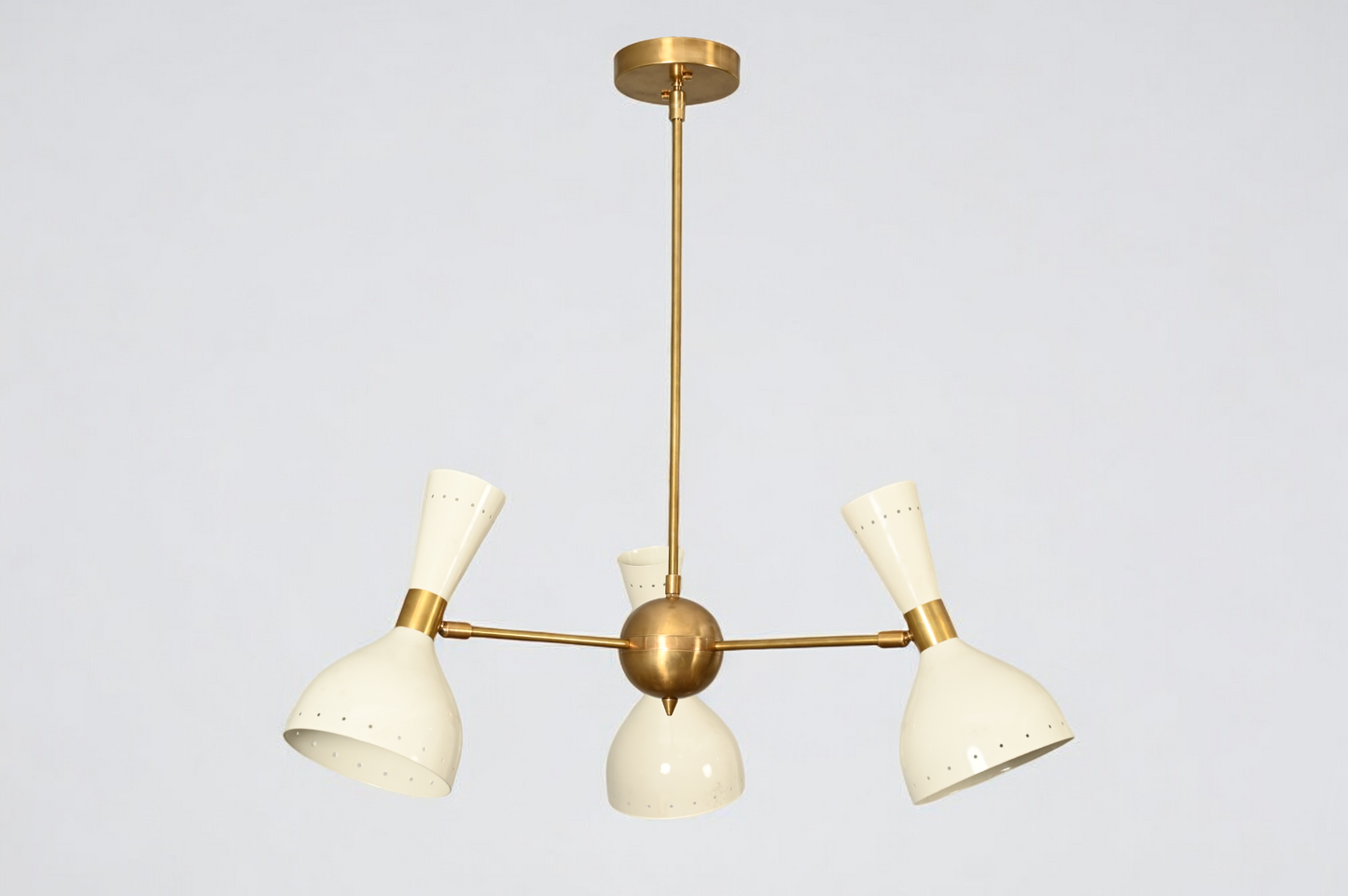 3-Arms, 6-Lights Brass Sputnik Chandelier – Bright, timeless design