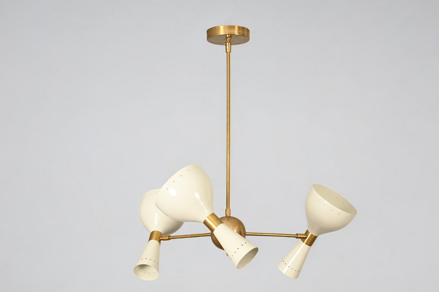 3-Arms, 6-Lights Brass Sputnik Chandelier – Bright, timeless design