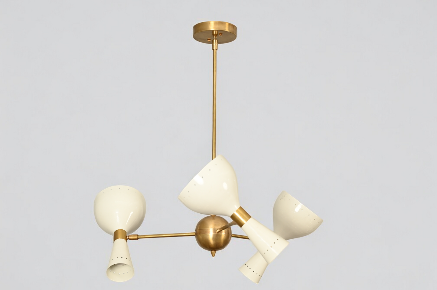 3-Arms, 6-Lights Brass Sputnik Chandelier – Bright, timeless design