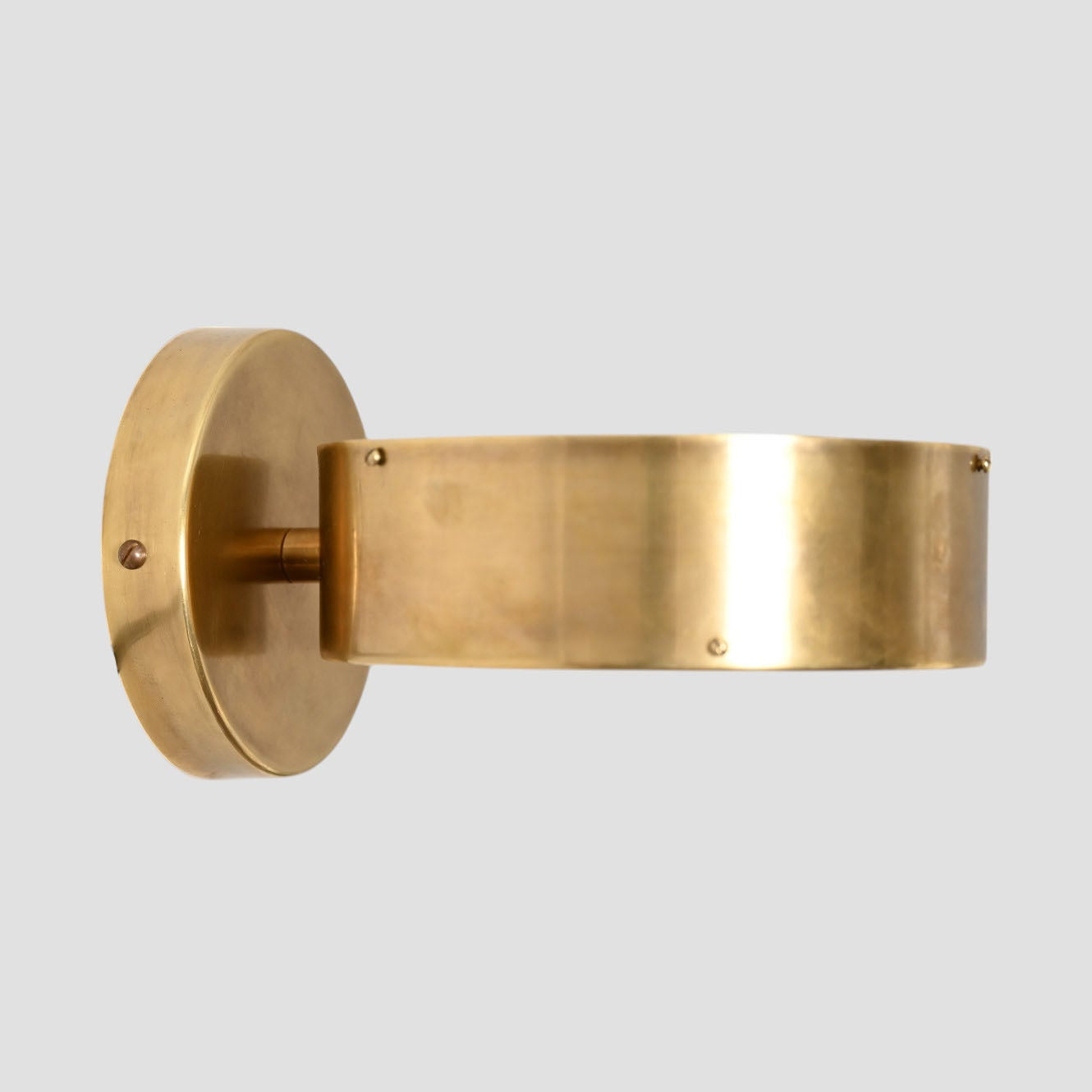 1-Light Raw Brass Wall Fixture – Mid-Century Sputnik Style, Vintage lights