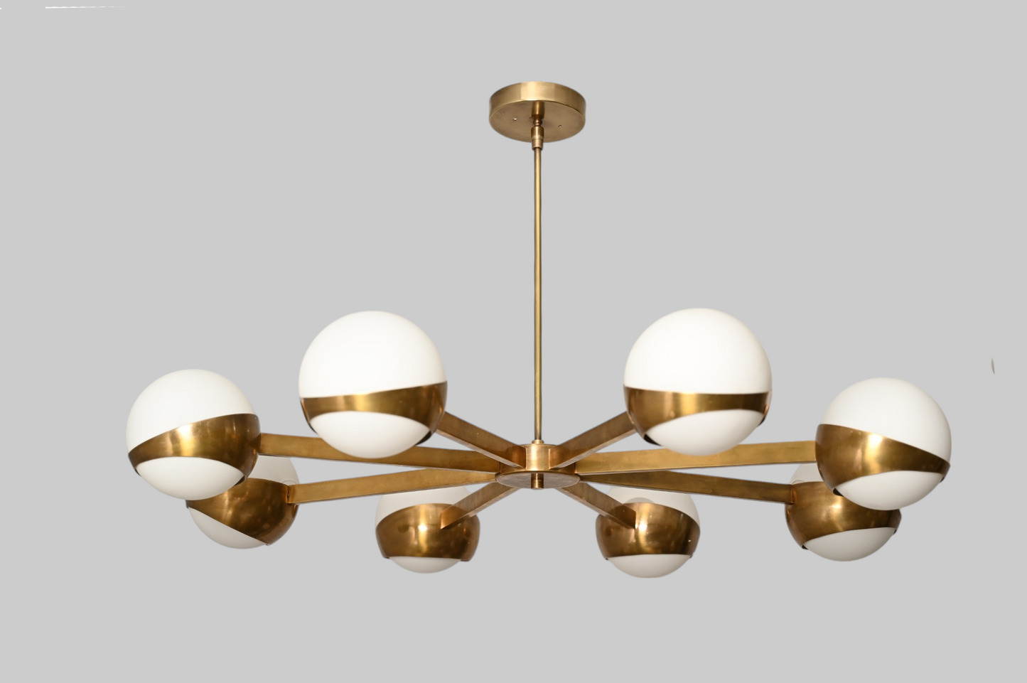 8-Light Globe Italian Chandelier – Luxurious globe-shaped lights