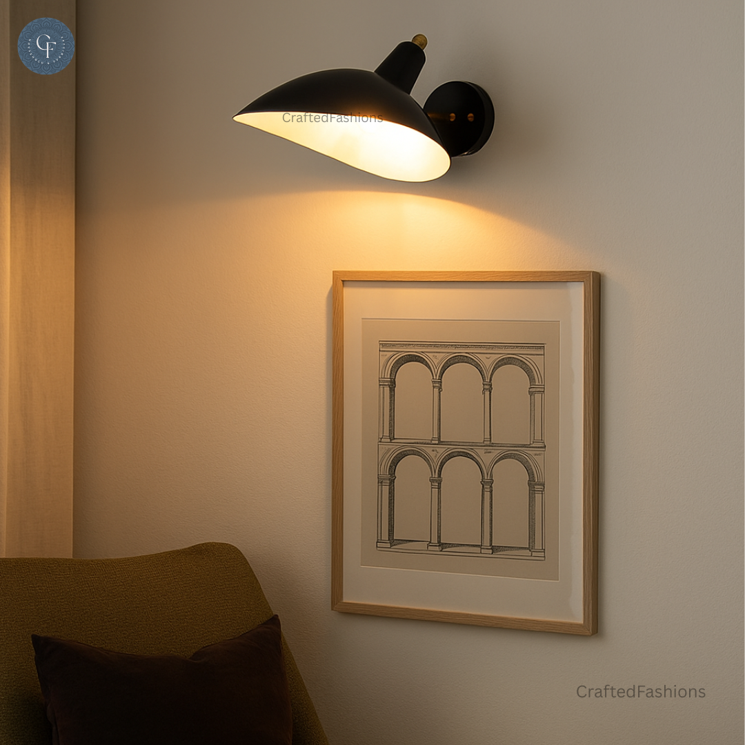 Black Wall Lamp: Matte finish, perfect for reading, sleek modern style lamps