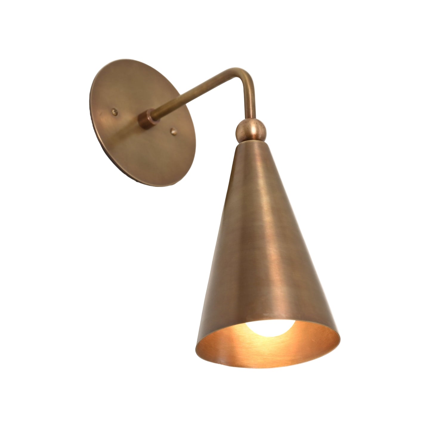 Mid-century modern wall sconce with raw brass - Stylish lamps for your interiors
