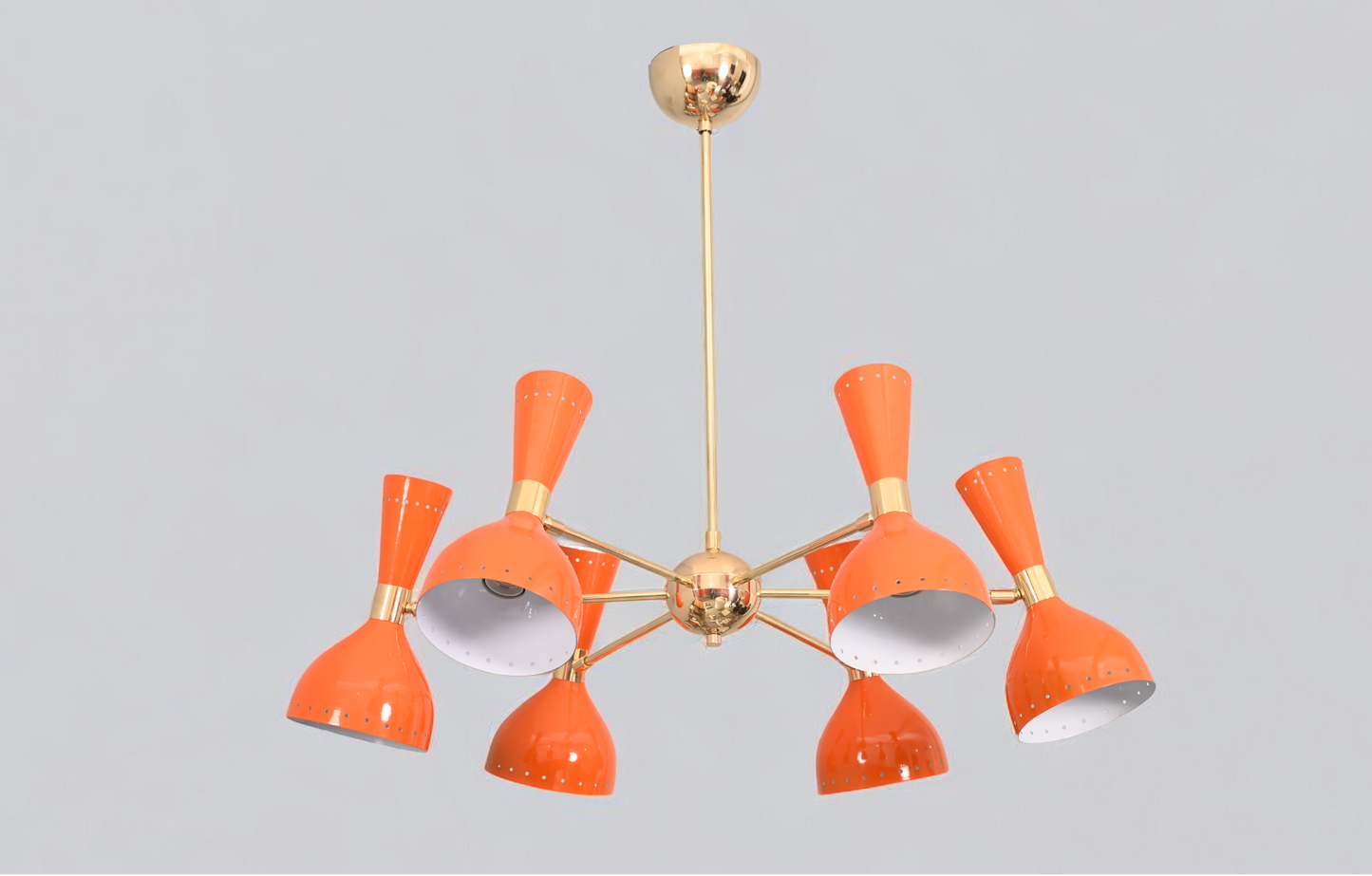 Elegant 12-Light Brass Sputnik Chandelier for modern spaces