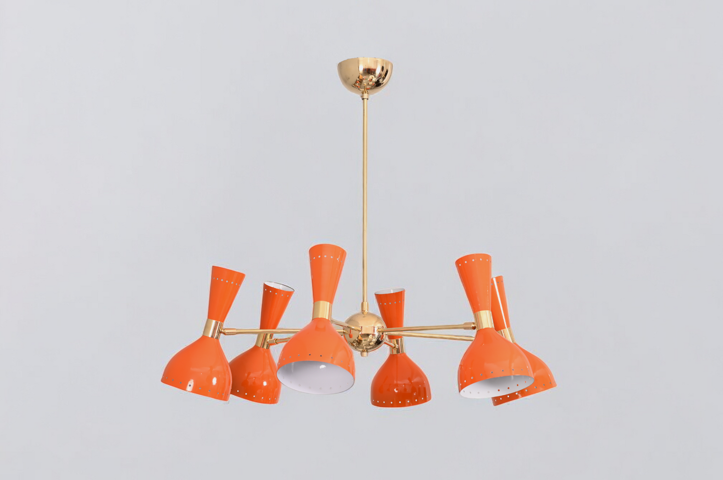 Elegant 12-Light Brass Sputnik Chandelier for modern spaces