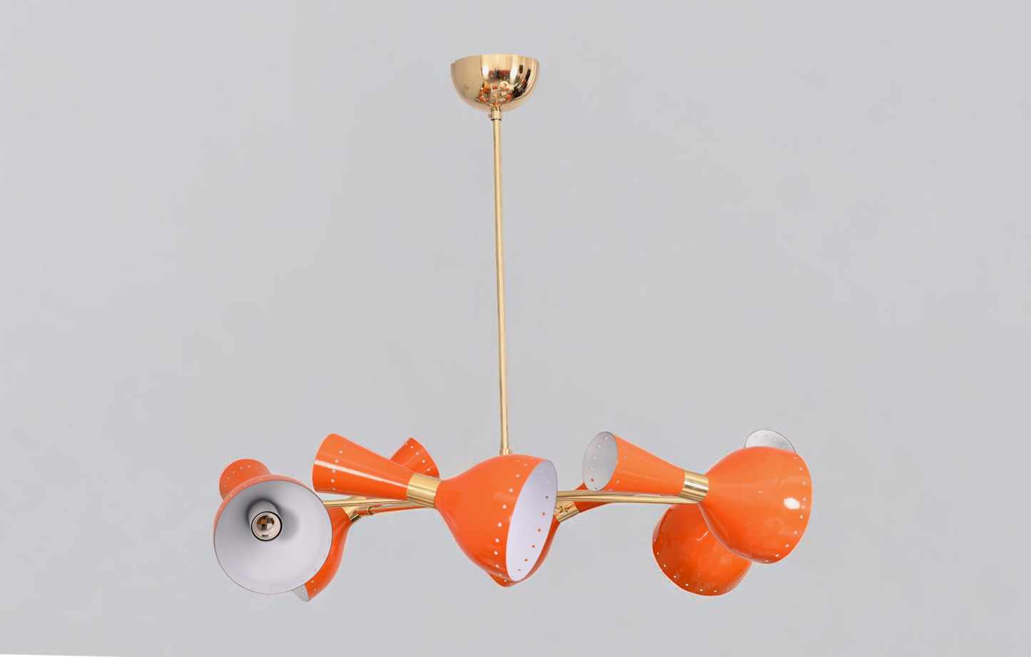 Elegant 12-Light Brass Sputnik Chandelier for modern spaces
