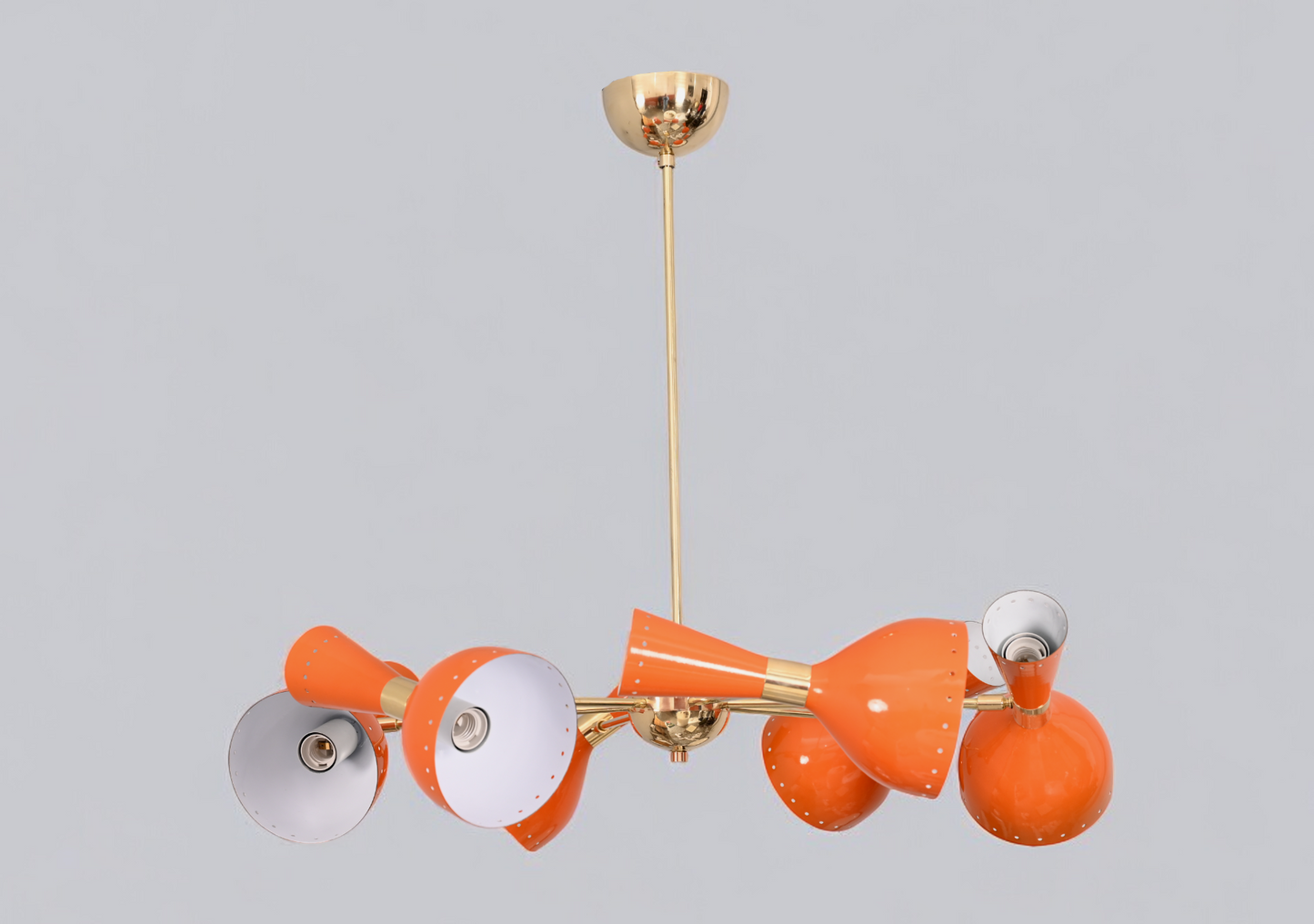 Elegant 12-Light Brass Sputnik Chandelier for modern spaces