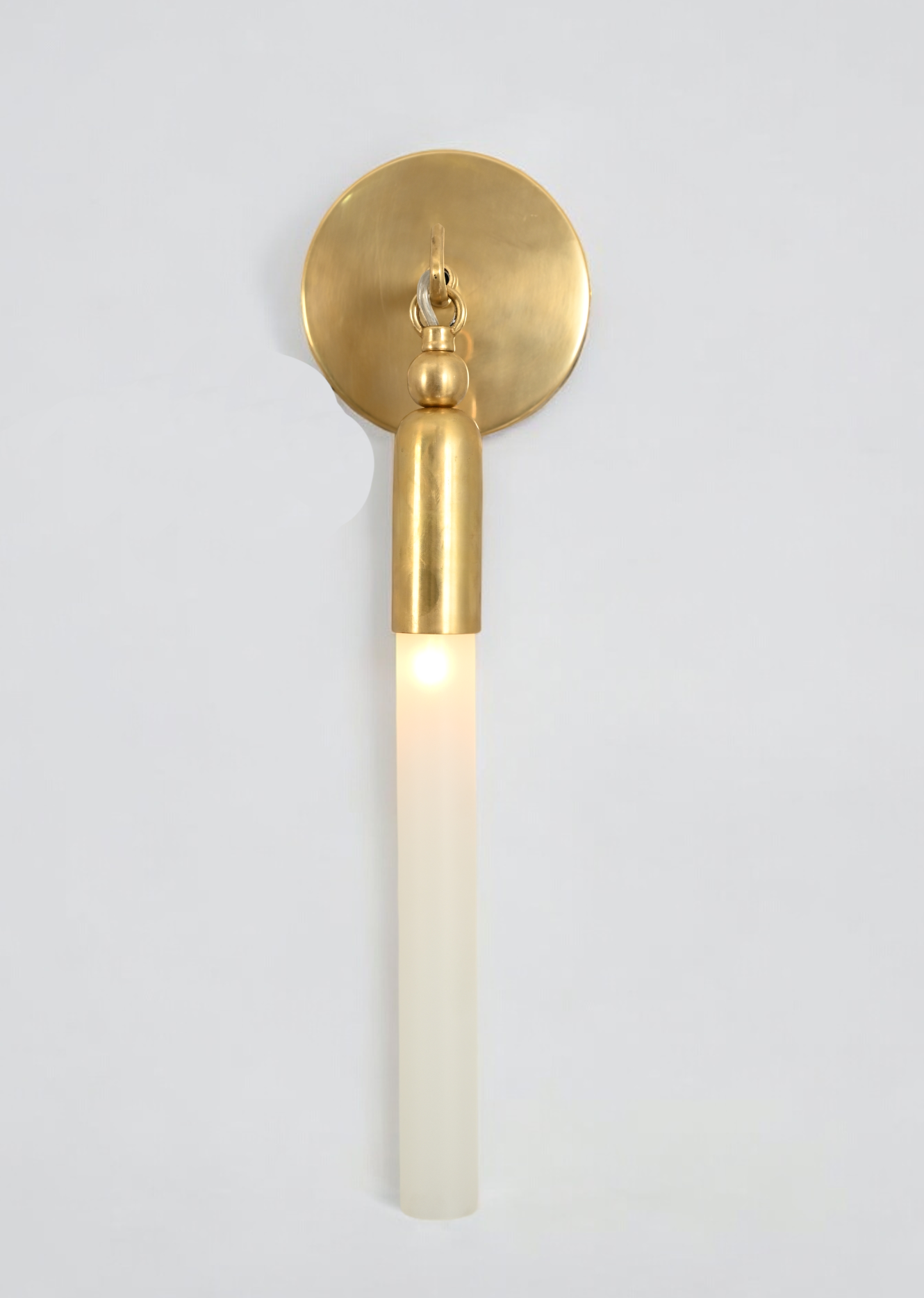 1 Tassle Sconce Lamp—unique sleek glass tube lamp for any room - Golden