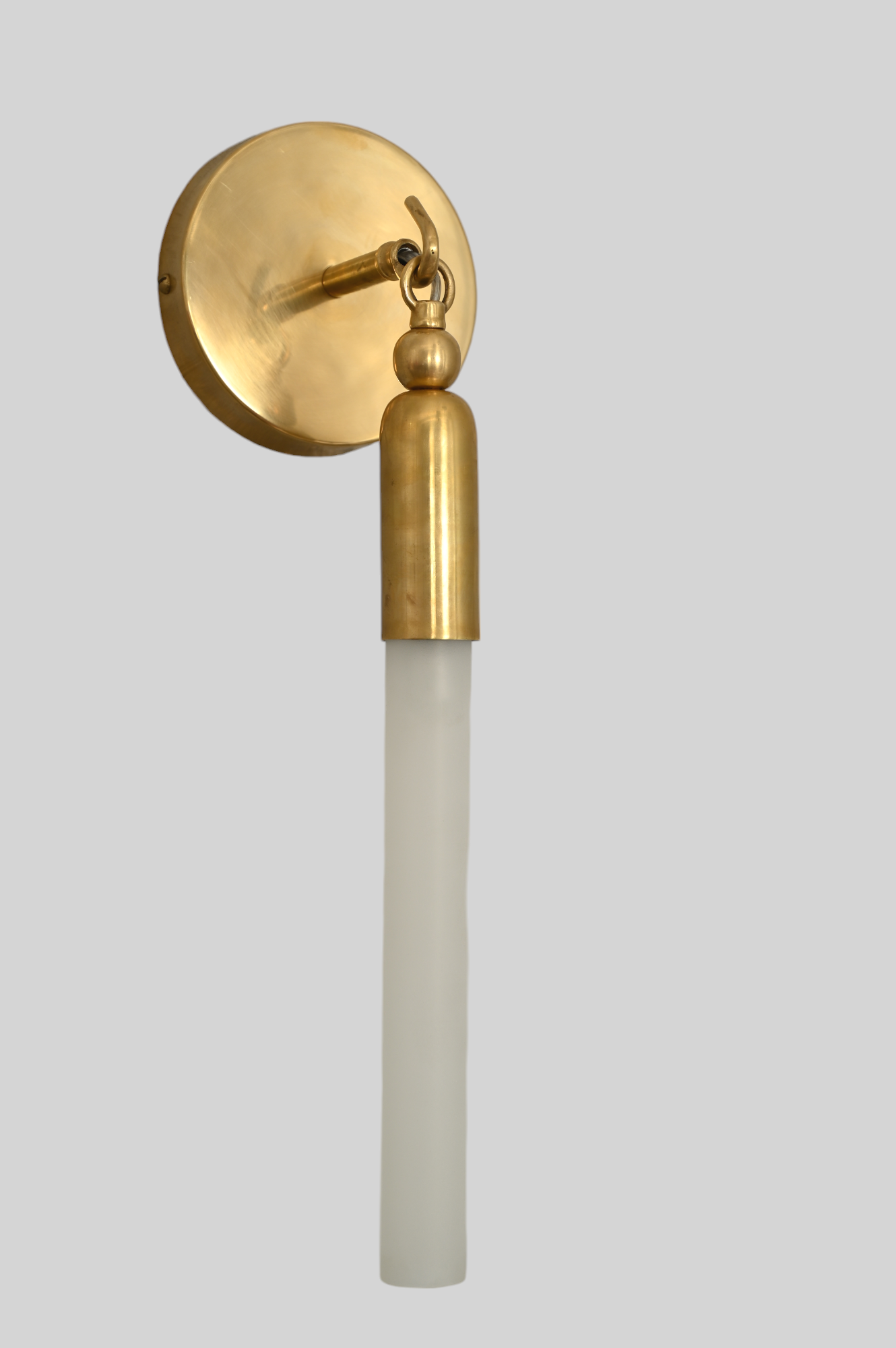 1 Tassle Sconce Lamp—unique sleek glass tube lamp for any room - Golden