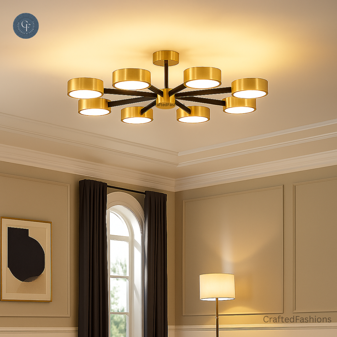 Handcrafted Perforated Brass Chandelier – Unique finish variations, full of charm