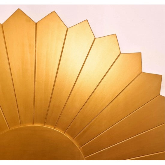 California King Luxury White Wash Half Sun Bed Headboard Wood Panel by Crafted Fashions