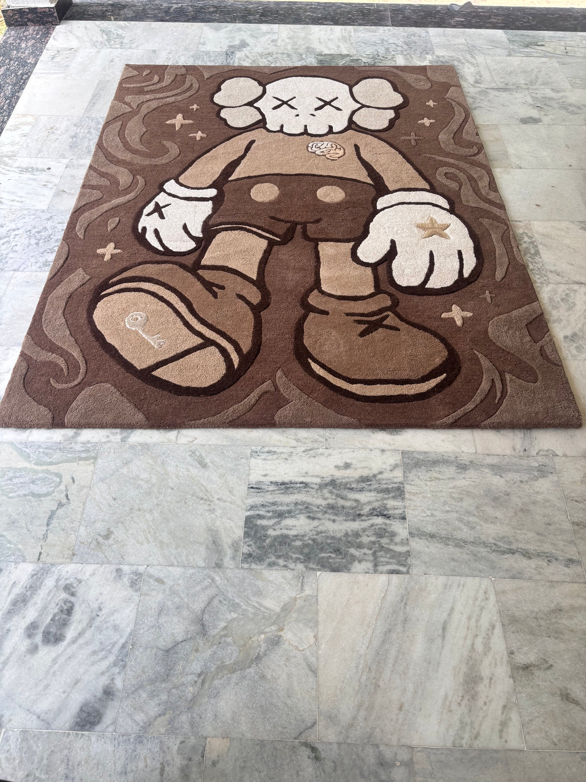 Hand-Tufted Pop Art Graffiti Rug – Multi-Color Wool, High-Low Pile – view 3
