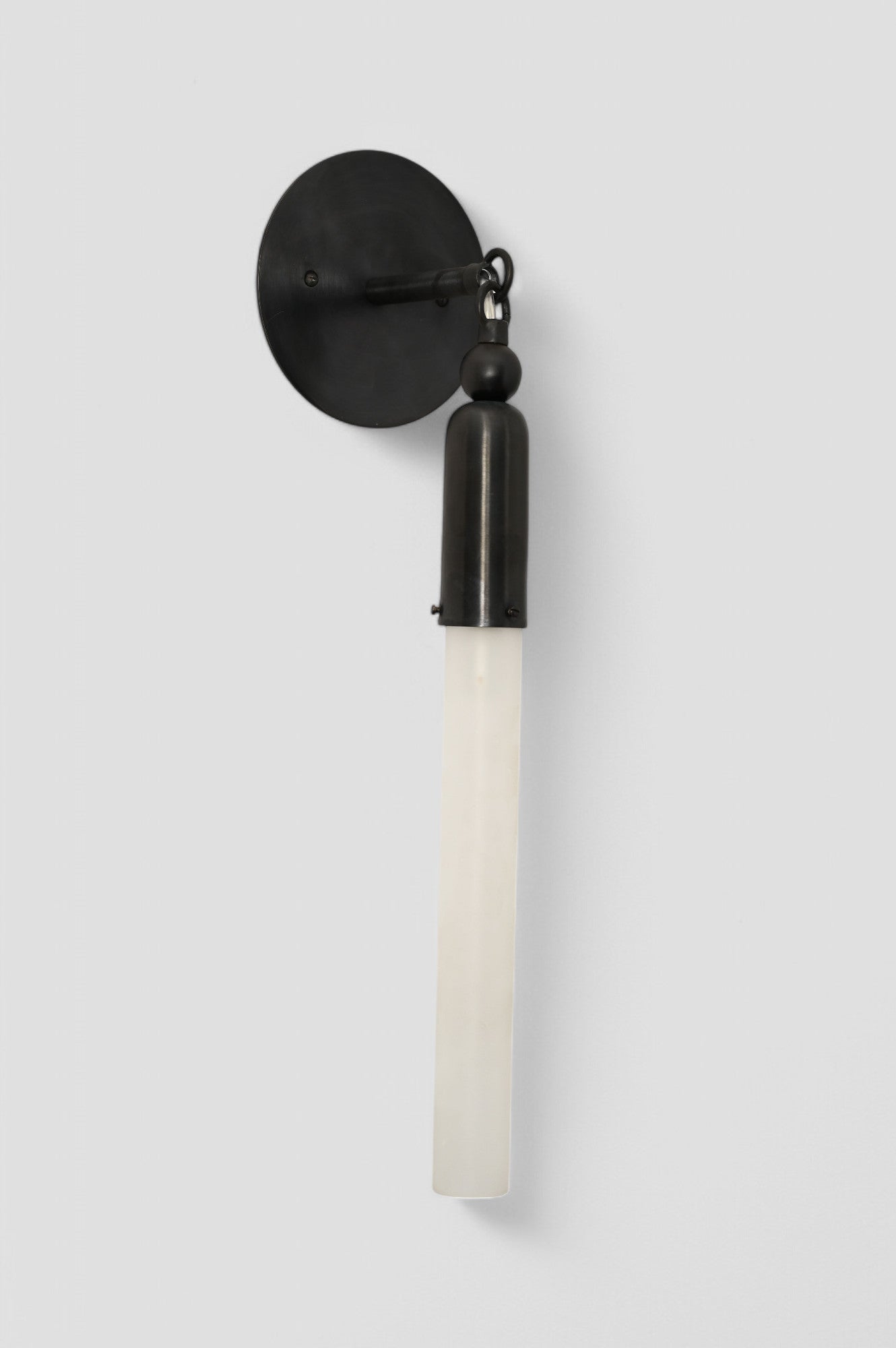 1 Tassle Sconce Lamp—unique sleek glass tube lamp for any room - Black