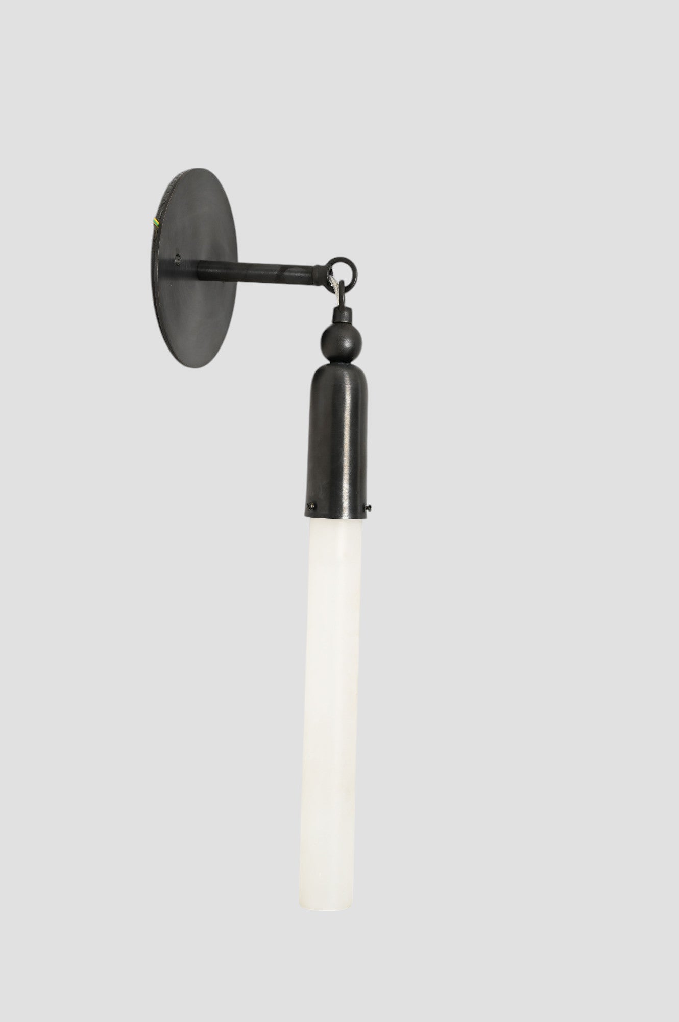 1 Tassle Sconce Lamp—unique sleek glass tube lamp for any room - Black