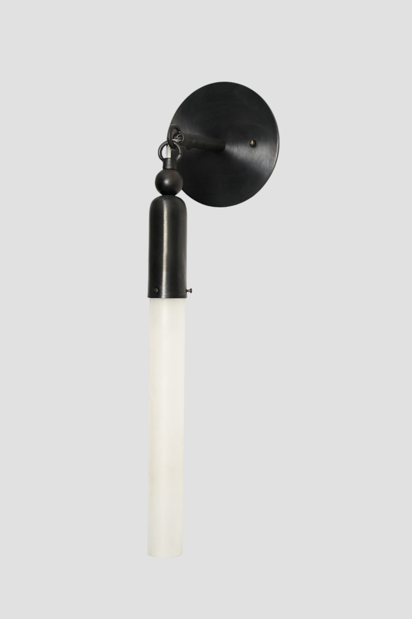 1 Tassle Sconce Lamp—unique sleek glass tube lamp for any room - Black