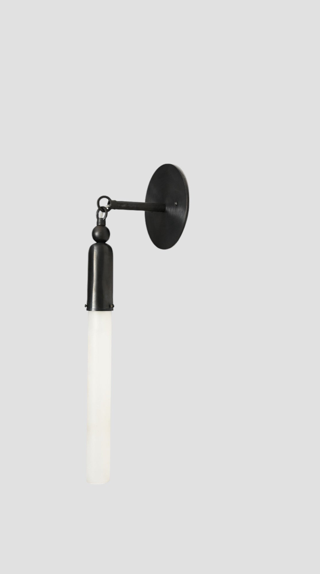 1 Tassle Sconce Lamp—unique sleek glass tube lamp for any room - Black
