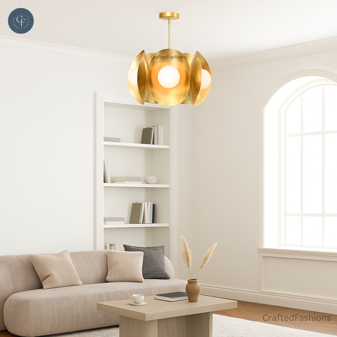 Stilnovo Seven-Globe Brass Sputnik Chandelier Pendant Light