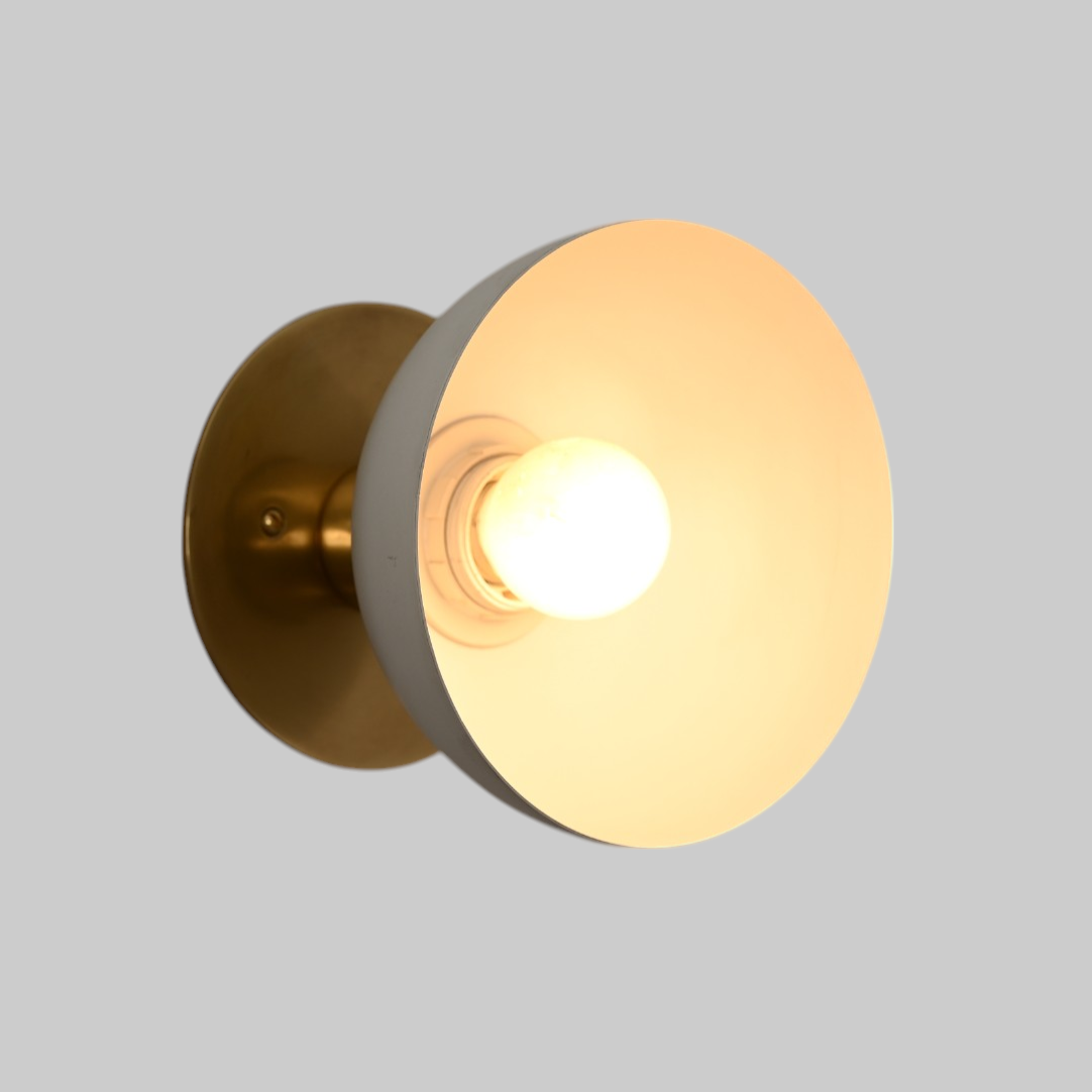 Modern brass wall light - for vanities or hallways