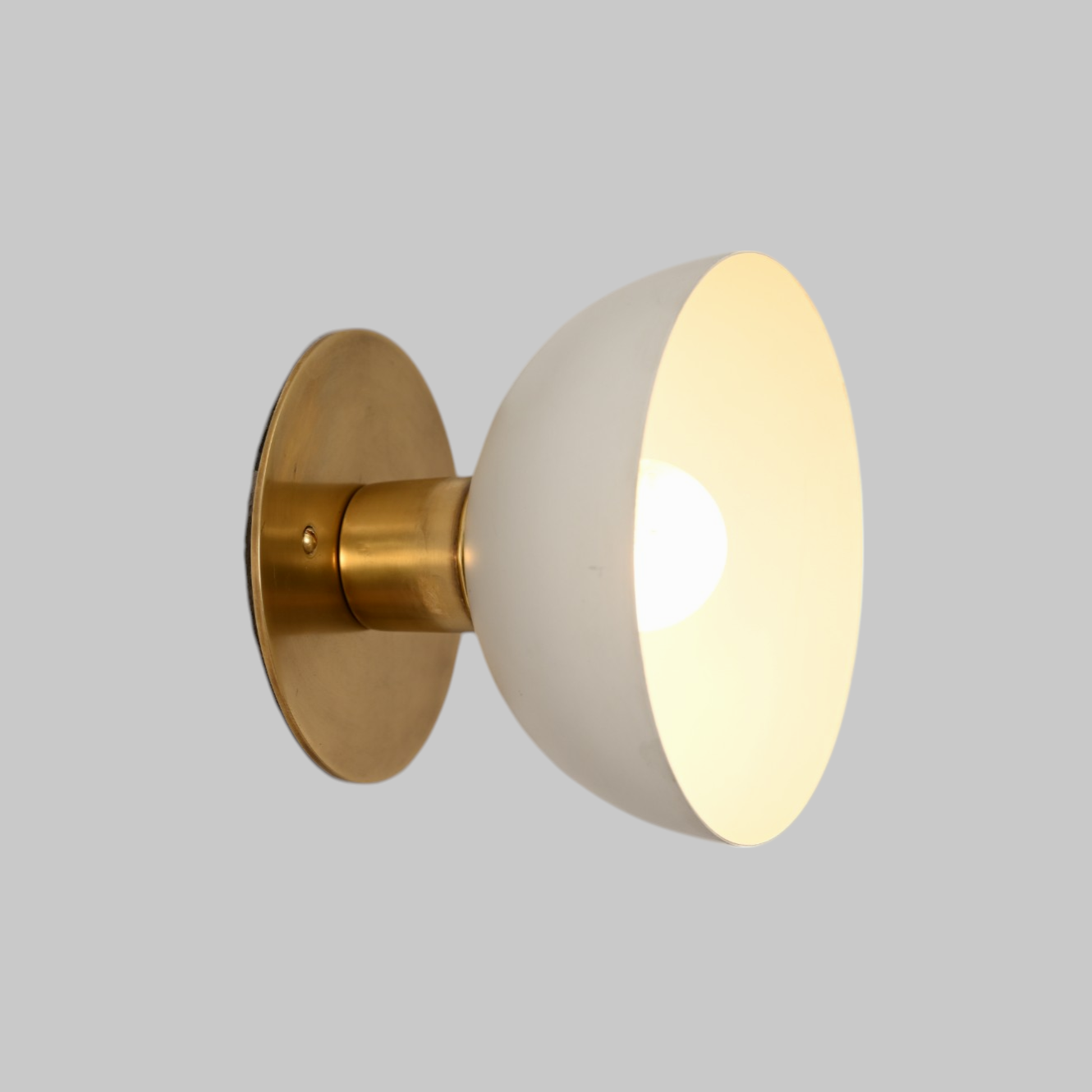 Modern brass wall light - for vanities or hallways