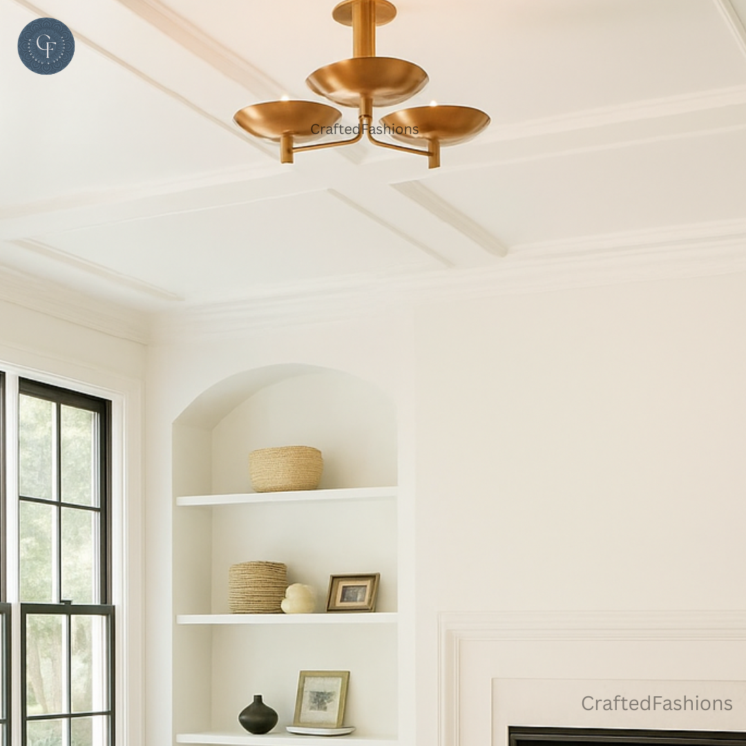The 3 Dome Ceiling Lamp adds modern style with three elegant lights for ambiance