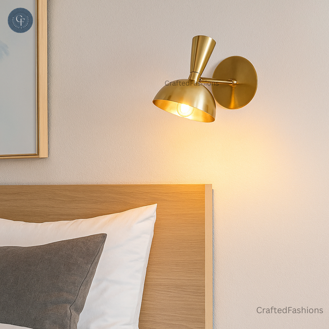 Wall Sconces in raw brass, inspired by Stilnovo design - Elegant lamps for your home decor