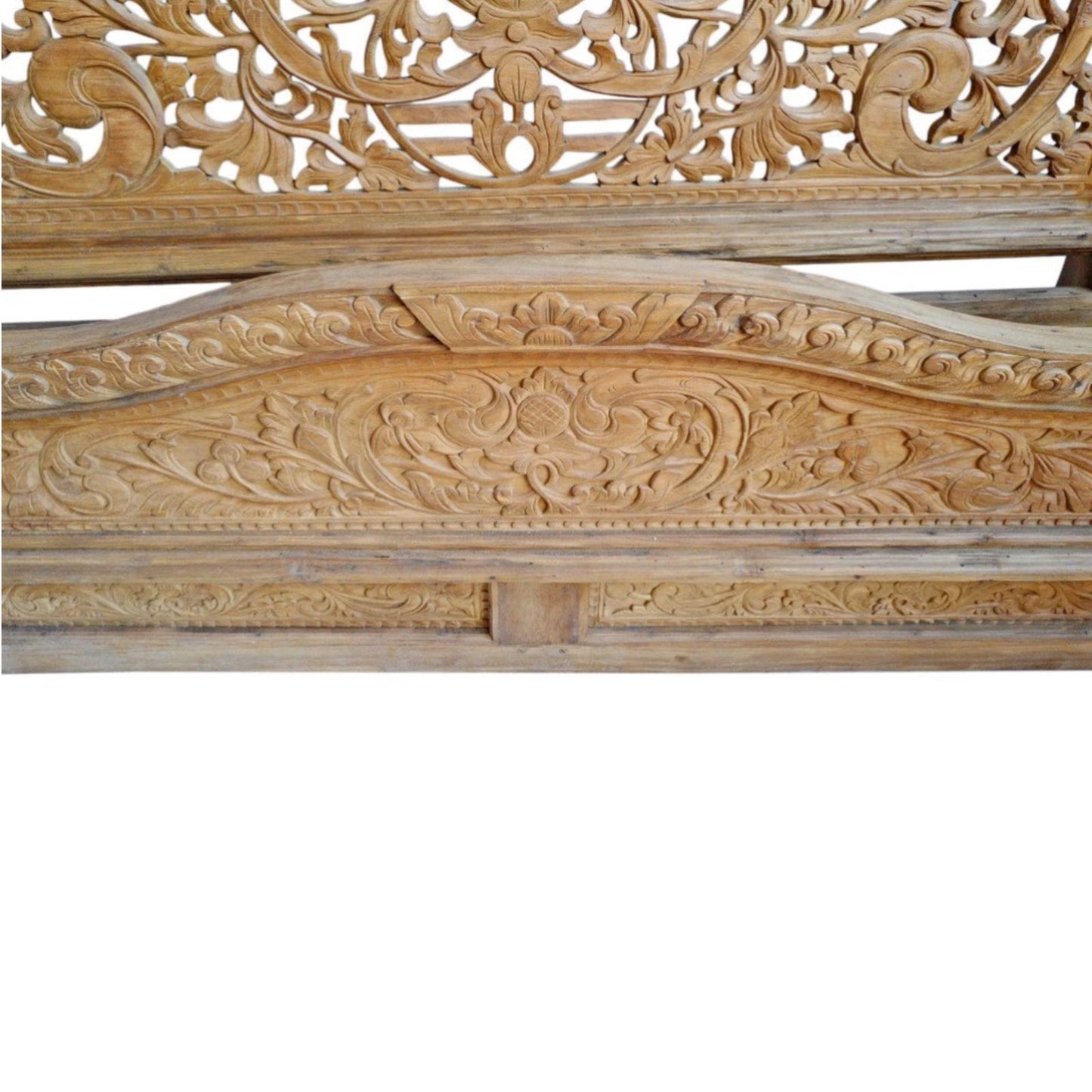 Bed Frame Room-anchoring Piece Carving Traditional Styles Handcrafted