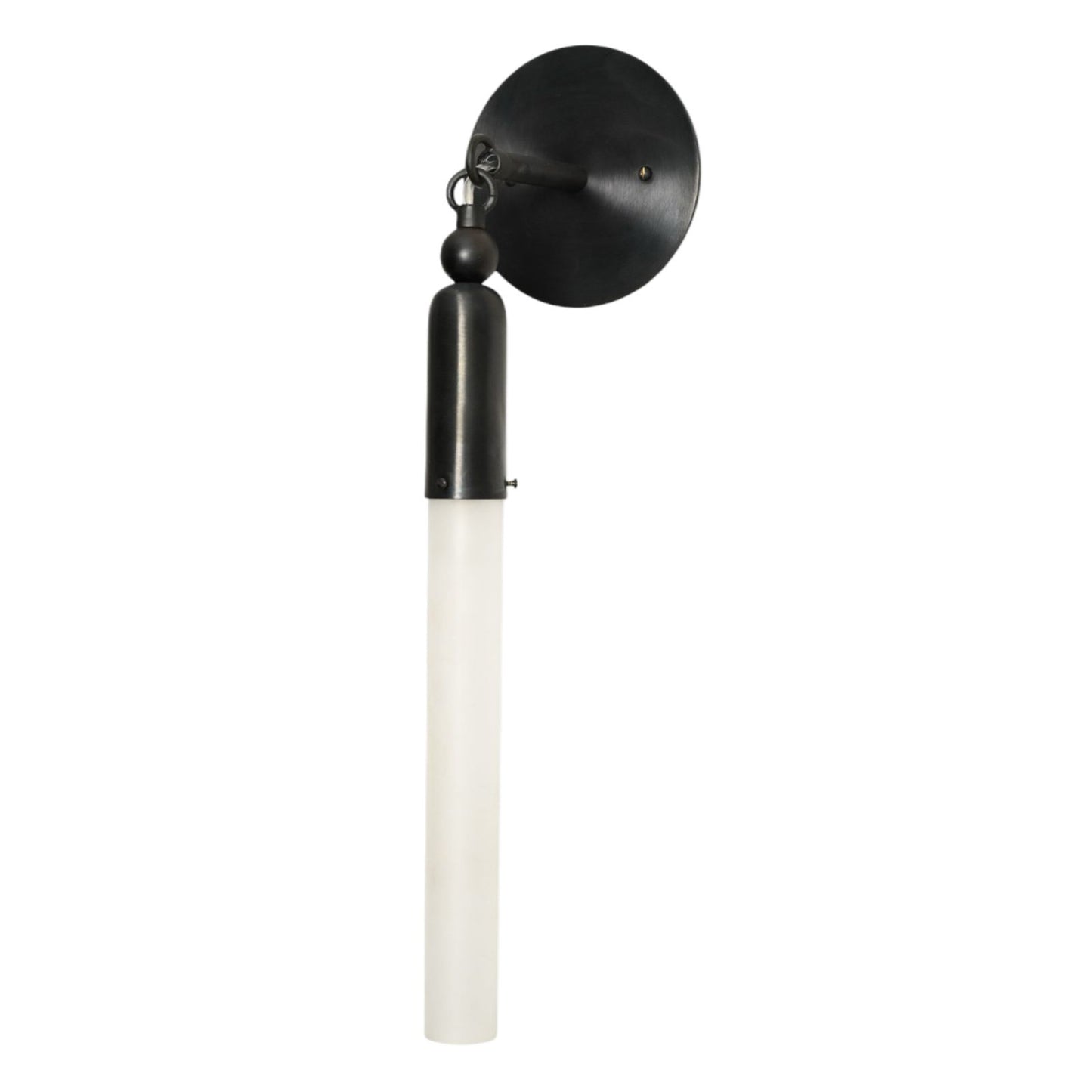 1 Tassle Sconce Lamp—unique sleek glass tube lamp for any room - Black