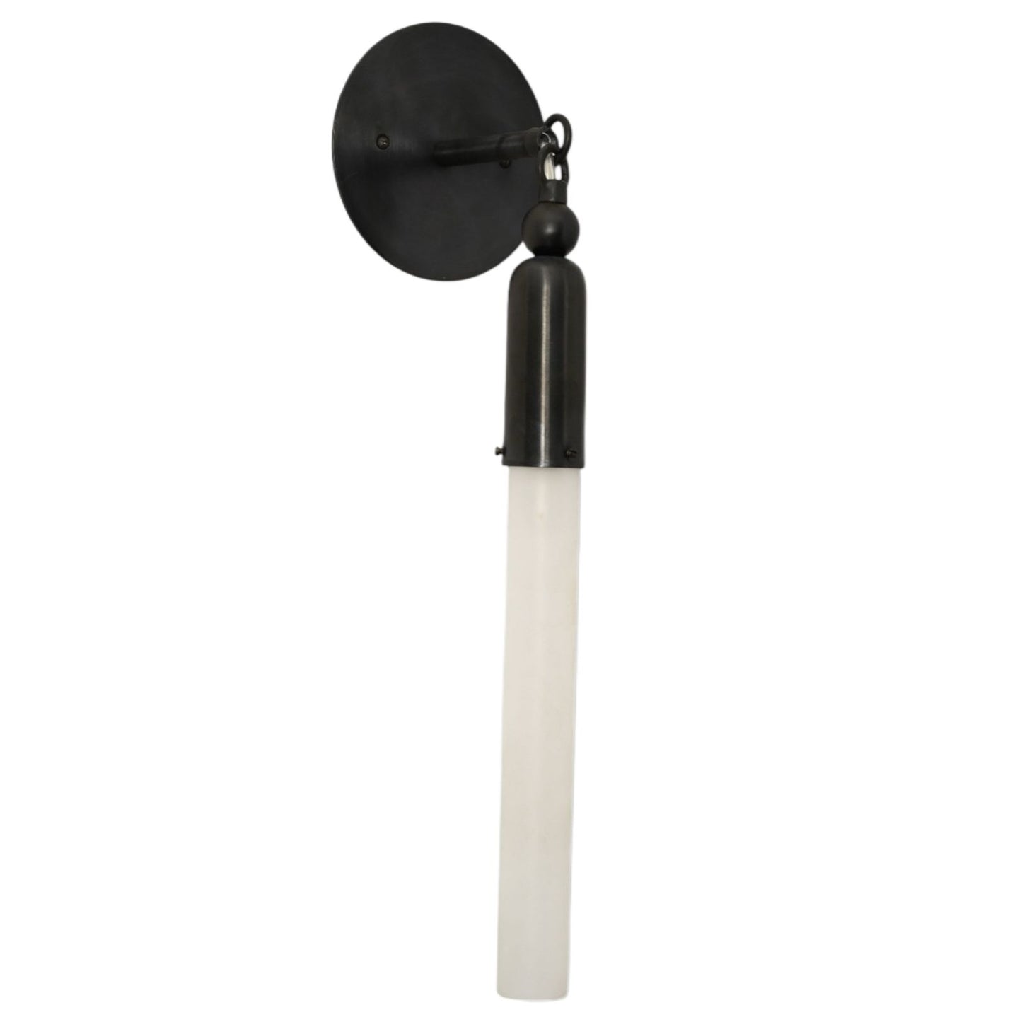 1 Tassle Sconce Lamp—unique sleek glass tube lamp for any room - Black