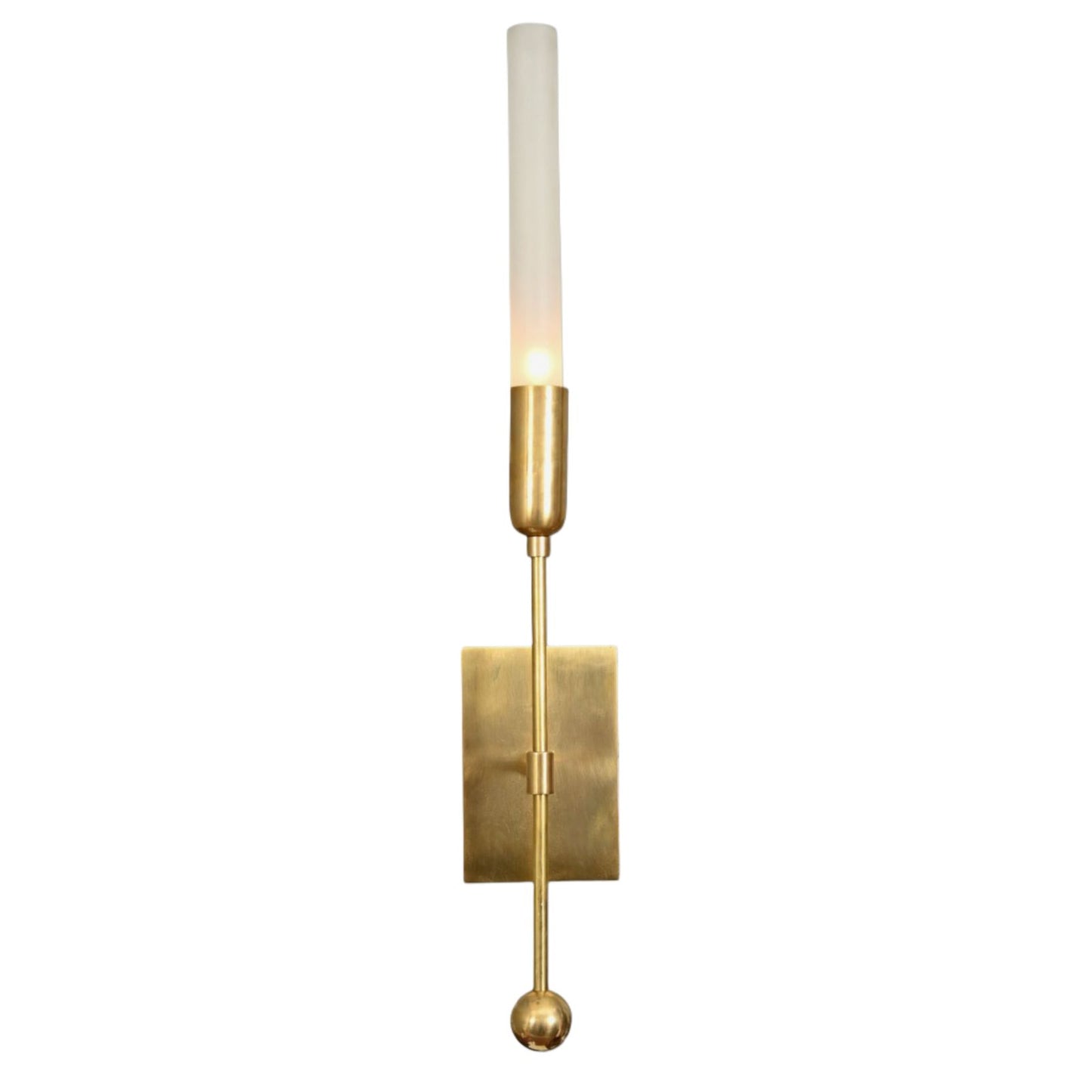 TASSEL 1 Sconce - glass tube with raw brass accents - unique lamp styles