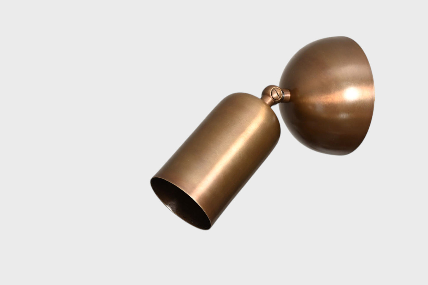 Mid-Century Modern Dimple Globes Wall Light: Raw brass, radiant glow, timeless style