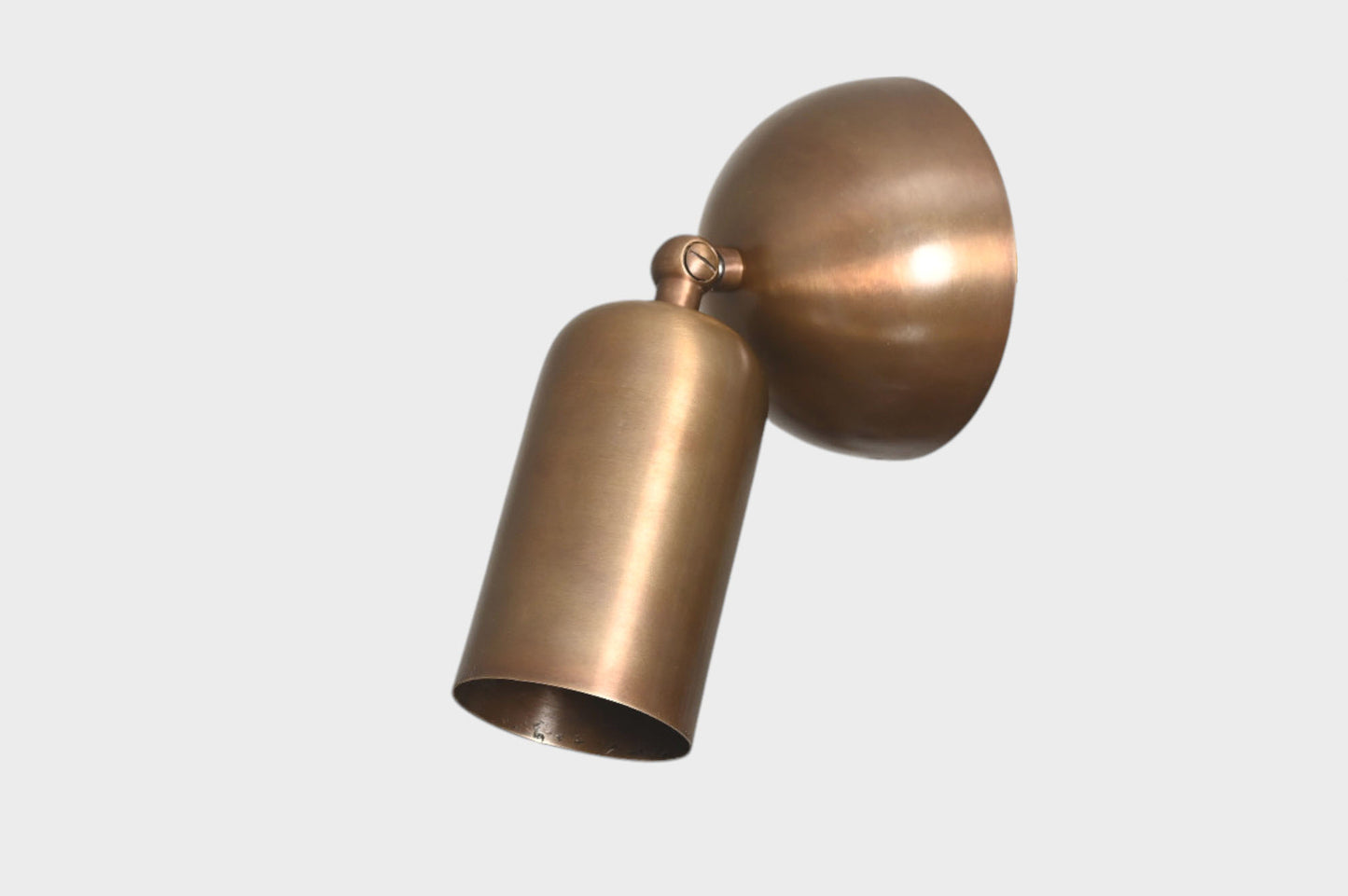 Mid-Century Modern Dimple Globes Wall Light: Raw brass, radiant glow, timeless style