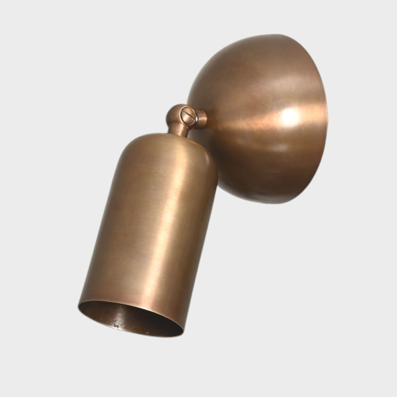 Dimple Globe Wall Light – Mid-Century Modern Raw Brass Lighting