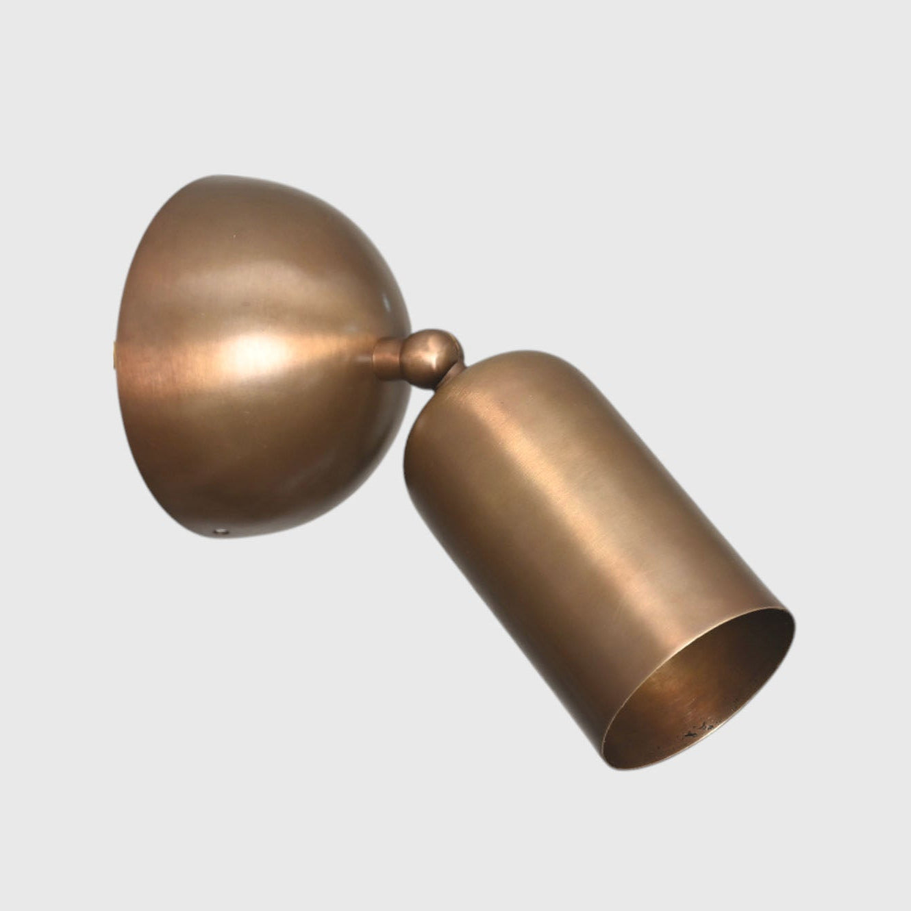 Dimple Globe Wall Light – Mid-Century Modern Raw Brass Lighting