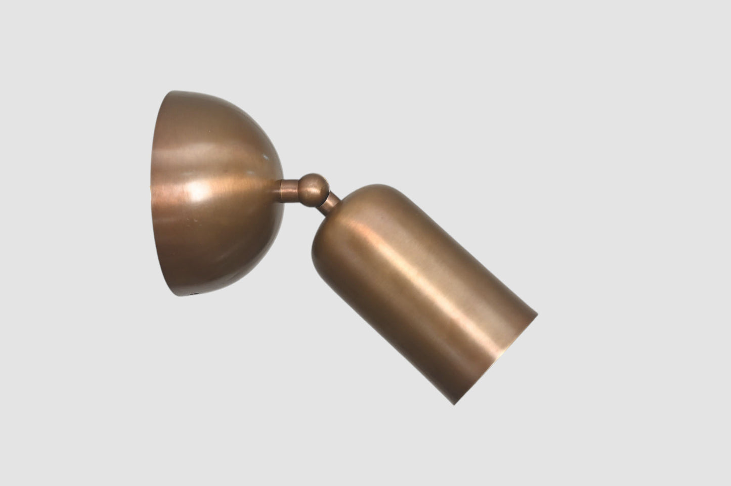 Mid-Century Modern Dimple Globes Wall Light: Raw brass, radiant glow, timeless style